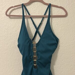 Michael Kors Royal Teal One piece swim size 14